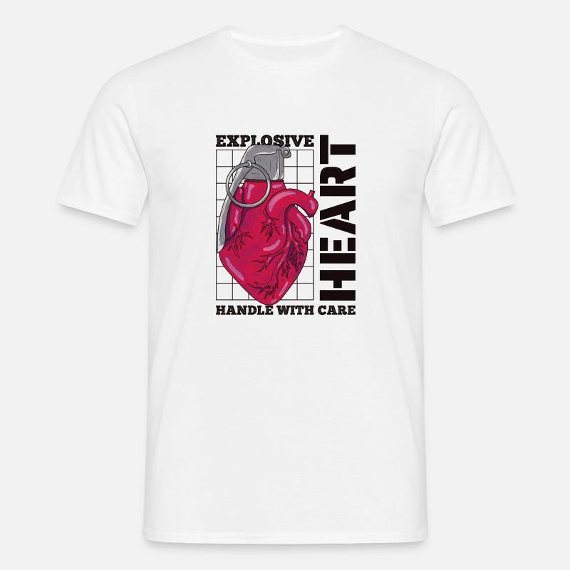 Exploding Heart - Men's T-Shirt - white