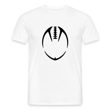 American Football Rücken - Männer T-Shirt - Weiß - Vorne - AI Model Male 178 dark (178cm)