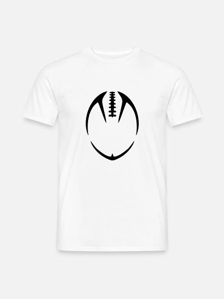 American Football Rücken - Männer T-Shirt - Weiß