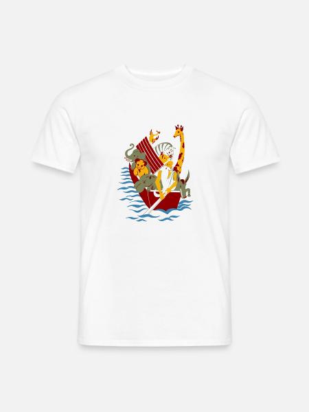 Arche Noah Bibel Geschichte Religion Tiere Rettung - Männer T-Shirt - Weiß