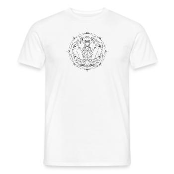 Yoga Mandala - T-shirt homme - blanc - Devant - AI Model Male 178 dark (178cm)