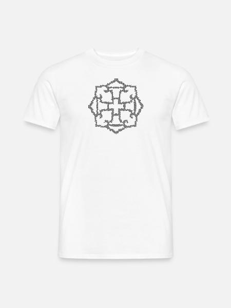 Mosaik Mandala - Männer T-Shirt - Weiß