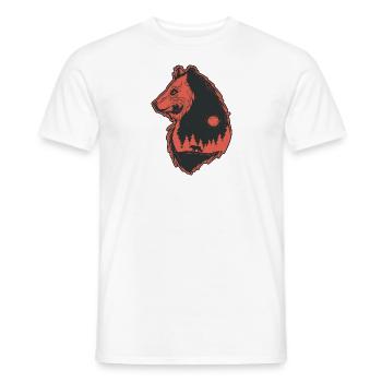 Bear Nature - Men's T-Shirt - white - Front - AI Model Male 178 dark (178cm)