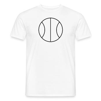 Basketball Lines - Men's T-Shirt - white - Front - AI Model Male 178 dark (178cm)