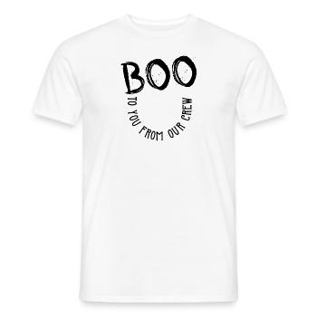 Boo to you from our crew - Men's T-Shirt - white - Front - AI Model Male 178 dark (178cm)