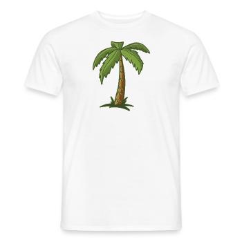 Palm tree - Men's T-Shirt - white - Front - AI Model Male 178 dark (178cm)