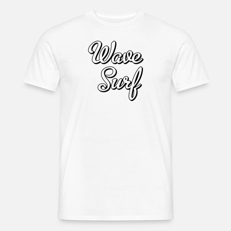 Wave Surf - Männer T-Shirt - Weiß