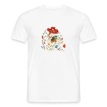 Herbst Pilz Glücksbringer - Männer T-Shirt - Weiß - Vorne - AI Model Male 178 dark (178cm)