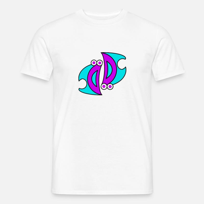 Doppel D.F. - Männer T-Shirt - Weiß