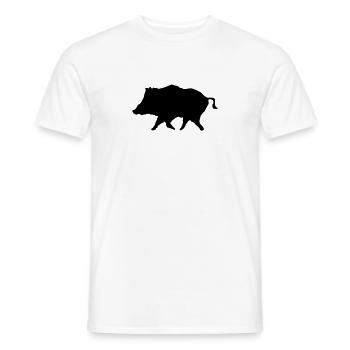 Wild Boar - Wildschwein - Männer T-Shirt - Weiß - Vorne - AI Model Male 178 dark (178cm)