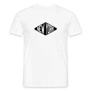New York - Men's T-Shirt - white - Front - AI Model Male 178 dark (178cm)