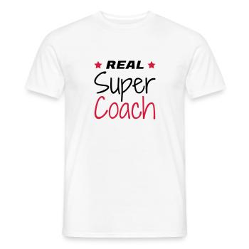Coach / Coaching / Trainer / Sport - Männer T-Shirt - Weiß - Vorne - AI Model Male 178 dark (178cm)