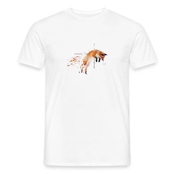 Fox geometric - Men's T-Shirt - white - Front - AI Model Male 178 dark (178cm)