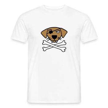 pirate_dog_042013_a_3c - Men's T-Shirt - white - Front - AI Model Male 178 dark (178cm)