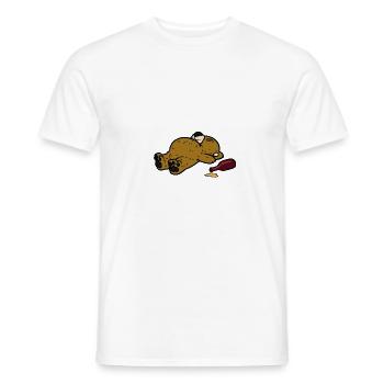 Drunk bear - Men's T-Shirt - white - Front - AI Model Male 178 dark (178cm)