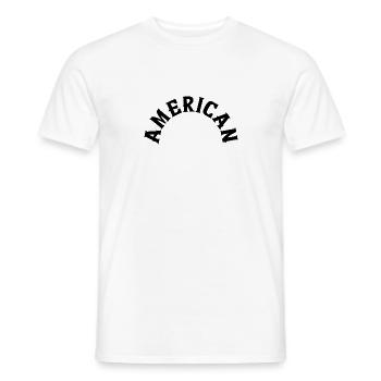 Américain - T-shirt homme - blanc - Devant - AI Model Male 178 dark (178cm)