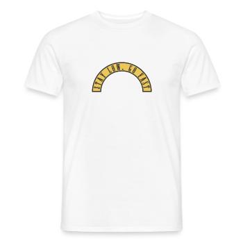 Restez bas aller vite - T-shirt homme - blanc - Devant - AI Model Male 178 dark (178cm)