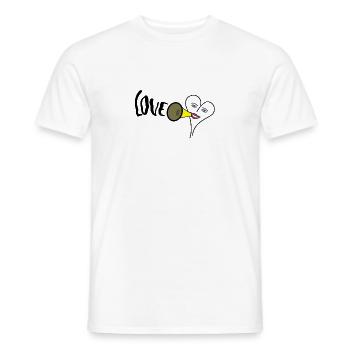 love megaphone heart valentine - Männer T-Shirt - Weiß - Vorne - AI Model Male 178 dark (178cm)