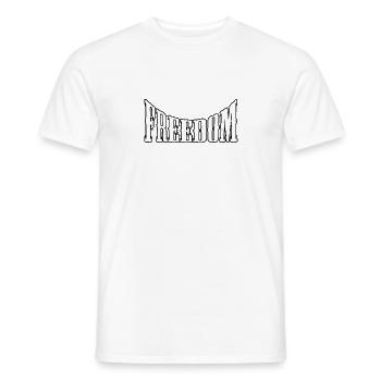 Freedom - Men's T-Shirt - white - Front - AI Model Male 178 dark (178cm)