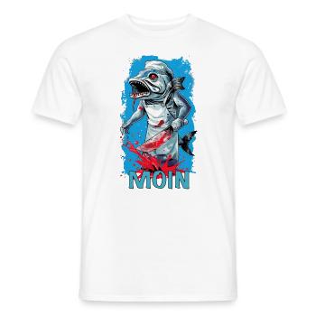 North Sea Northern Lights Coast Moin Orderer - Men's T-Shirt - white - Front - AI Model Male 178 dark (178cm)