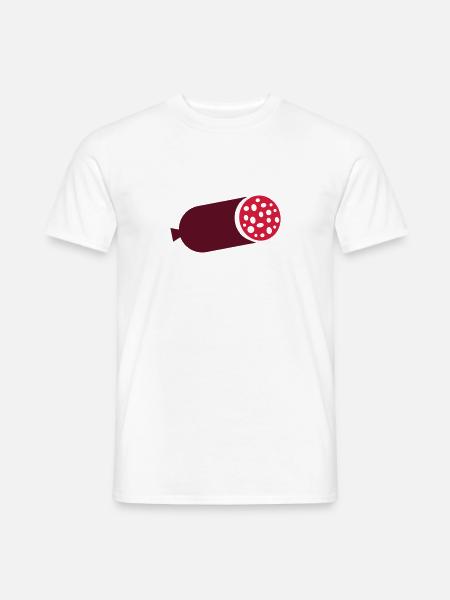 Salami - Männer T-Shirt - Weiß
