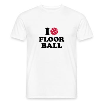 I love Floorball - Männer T-Shirt - Weiß - Vorne - AI Model Male 178 dark (178cm)