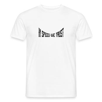 En vitesse, nous avons confiance - T-shirt homme - blanc - Devant - AI Model Male 178 dark (178cm)