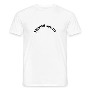 Qualité supérieure - T-shirt homme - blanc - Devant - AI Model Male 178 dark (178cm)