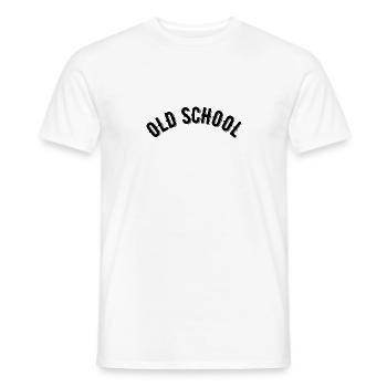 Vieille école - T-shirt homme - blanc - Devant - AI Model Male 178 dark (178cm)