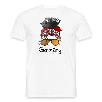 Germany Flag German Flag Used Look Home - Men's T-Shirt - white - Front - AI Model Male 178 dark (178cm)