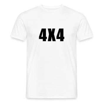 4x4 - Männer T-Shirt - Weiß - Vorne - AI Model Male 178 dark (178cm)