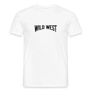 Wild West - Männer T-Shirt - Weiß - Vorne - AI Model Male 178 dark (178cm)