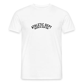 Athletic Dept Brooklyn New York - Männer T-Shirt - Weiß - Vorne - AI Model Male 178 dark (178cm)