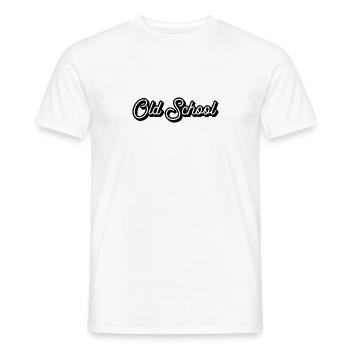 Ancienne école - T-shirt homme - blanc - Devant - AI Model Male 178 dark (178cm)