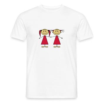 Best Friends Girls - T-shirt homme - blanc - Devant - AI Model Male 178 dark (178cm)