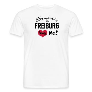 freiburg - Men's T-Shirt - white - Front - AI Model Male 178 dark (178cm)