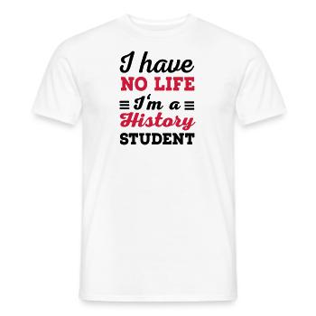 history - Men's T-Shirt - white - Front - AI Model Male 178 dark (178cm)