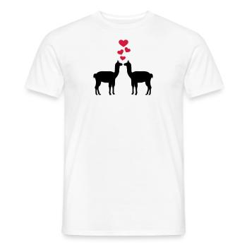 Lama - Männer T-Shirt - Weiß - Vorne - AI Model Male 178 dark (178cm)