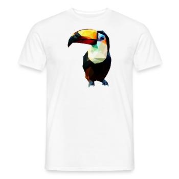 Tukan im Polygon-Stil - Männer T-Shirt - Weiß - Vorne - AI Model Male 178 dark (178cm)