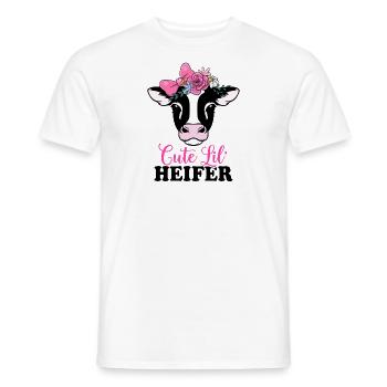 Cute Little Heifer - Men's T-Shirt - white - Front - AI Model Male 178 dark (178cm)