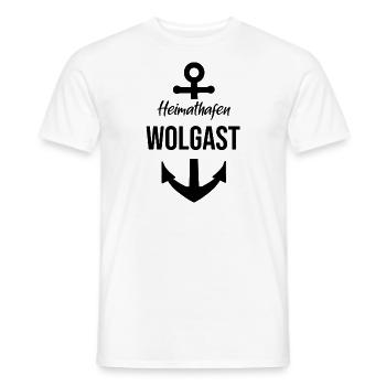 Wolgast Heimathafen - Männer T-Shirt - Weiß - Vorne - AI Model Male 178 dark (178cm)