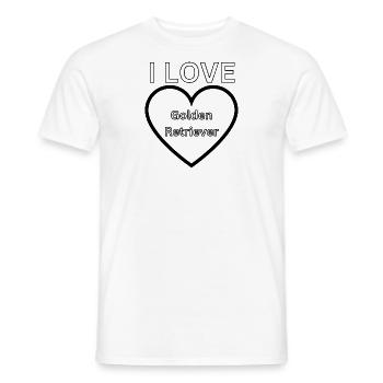I Love Golden Retriever Fan Hundebesitzer Hund - Männer T-Shirt - Weiß - Vorne - AI Model Male 178 dark (178cm)