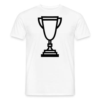 trophy - Men's T-Shirt - white - Front - AI Model Male 178 dark (178cm)