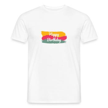 ALLES GUTE ZUM GEBURTSTAG. ALLES GUTE ZUM GEBURTSTAG. JAHRESTAG. - Männer T-Shirt - Weiß - Vorne - AI Model Male 178 dark (178cm)