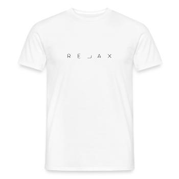 RELAX - Men's T-Shirt - white - Front - AI Model Male 178 dark (178cm)