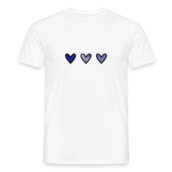 CŒUR. CŒURS. SAINT VALENTIN. LOVE. AMOUR - T-shirt homme - blanc - Devant - AI Model Male 178 dark (178cm)