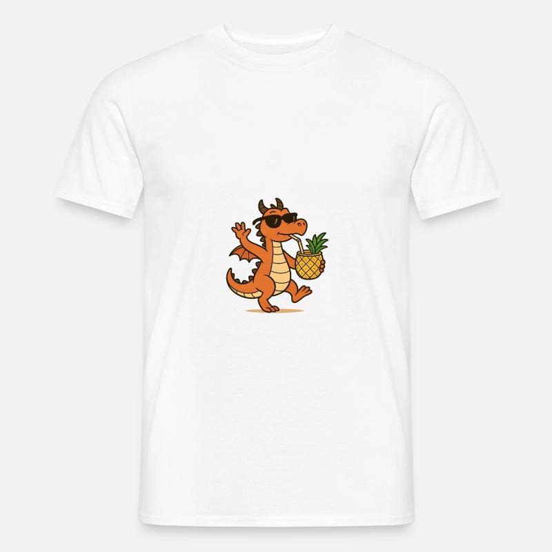 Tanzender Drache - Männer T-Shirt - Weiß