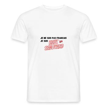 Haut Savoyard - T-shirt homme - blanc - Devant - AI Model Male 178 dark (178cm)