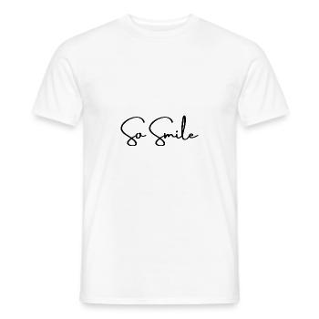 So Smile - T-shirt homme - blanc - Devant - AI Model Male 178 dark (178cm)