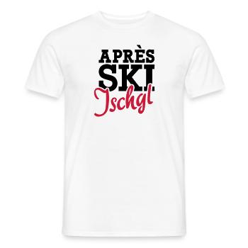 Ischgl - Männer T-Shirt - Weiß - Vorne - AI Model Male 178 dark (178cm)